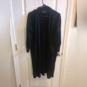 Black Extra Long Alexander & David Womens M/L‎ Cardigan